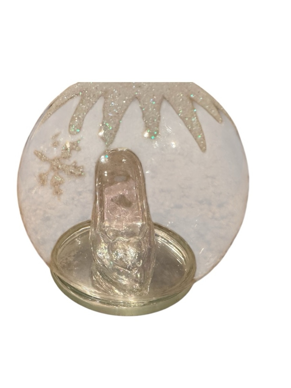 Disney Parks Official Cinderella Glass Slipper Glitter Snowflake Ornament - Picture 7 of 8